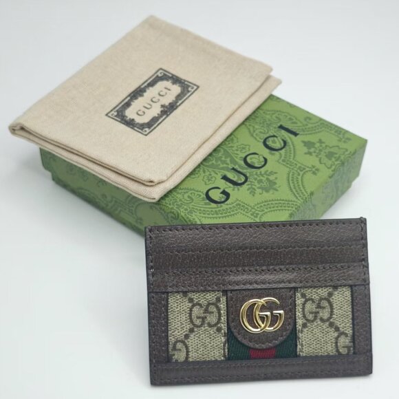 Gucci GG Canvas Card Organizer with Web Stripe - Picture 1 of 4